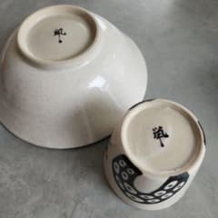 伊勢エビの深皿とタコのカップのセットのサムネイル