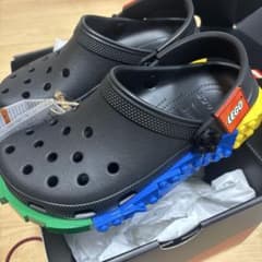 値下げLEGO × crocsブロッククロッグ レゴ クロックス BLACK黒のサムネイル