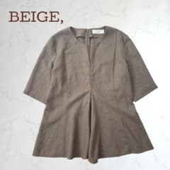 完売 極美品 洗える】ベイジ CAROLE ペプラムブラウス L 日本製 近年 