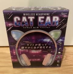 ワイヤレス　ねこ耳　ヘッドフォン　ピンクのサムネイル