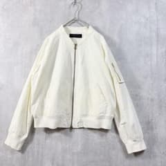 トゥデイフル ライト ボマージャケット MA1 アイボリー 36 コットン　乂