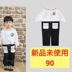 Brand new, unused Disney Mickey Mouse Litsy all-in-one jumpsuit for boys, size 90, from Shimamura.