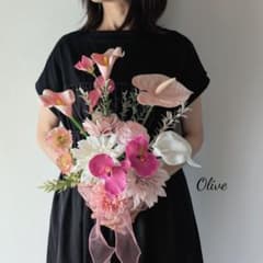 【特別価格】コチョウランのウェディングブーケ＆ブートニア 結婚式 前撮りのサムネイル
