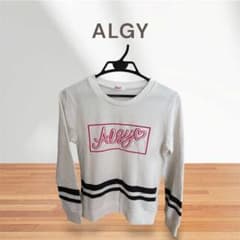 ALGY 長袖カットソー ホワイト ロゴプリント 子供用のサムネイル