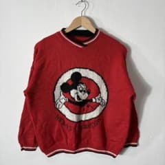 MICKEY'S CELEBRATION ニット レッド 古着　ヴィンテージのサムネイル