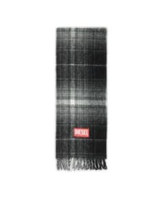 DIESEL チェック柄マフラー ブラック系のサムネイル