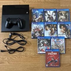 お得！！PS4プレステ4本体　コントローラー付　ゲームソフト9本のサムネイル