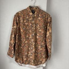 TAKEO KIKUCHI 花柄 長袖シャツ ブラウンのサムネイル