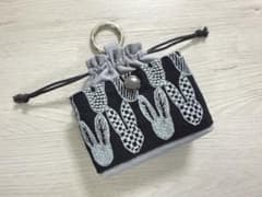 ハンドメイド ミニポーチ 巾着 小物入れ ミナペルホネン pomppia