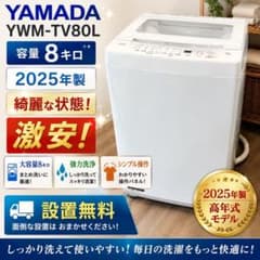 洗濯機 25年 綺麗 安い 8キロ 大きめ 設置無料 一人暮らし 冷蔵庫