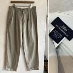 美品 346 Brooks Brothers タックチノ チノパン ベージュ