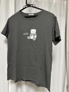 パンダプリント 半袖Tシャツ グレー M～Lのサムネイル