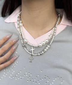sedacle girl 3連パールクロスネックレスのサムネイル