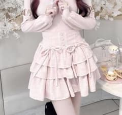 ハニーミュウ ツイード ティアードフリルスカート フリーサイズ - メルカリ