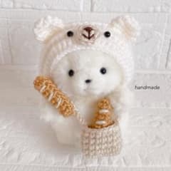 ハンドメイド ぬい服 12cm パン屋さん 3点セット ジョイフルメイト くま ハンドメイド ぬい服 12cm パン屋さん 3点セット ジョイフルメイトくま