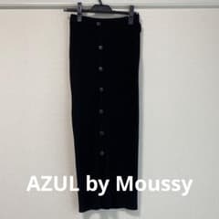 【AZUL by moussy】ボタンリブタイトニットスカートのサムネイル