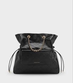 完売品CHARLES & KEITH トートバッグ Duo ドゥオ キルティング - メルカリ