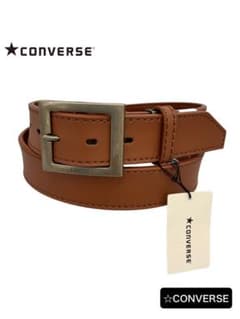 신품 ☆ CONVERSE 컨버스 ☆ 소가죽 남성 벨트 갈색 ③
