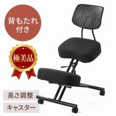 【美品】バランスチェア　背もたれ付き　SANWA SUPPLY サンワサプライ 極美品】サンワサプライ バランスチェア 150-SNCH018 背もたれ付き