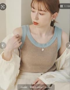 hinari 配色ニットタンクトップのサムネイル