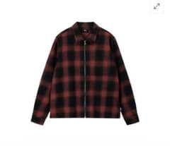 STUSSY 22SS Hank Plaid Zip Shirt red - メルカリ