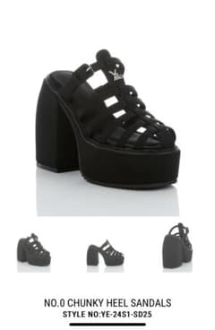 YELLO / CHUNKY HEEL SANDALS / Mのサムネイル
