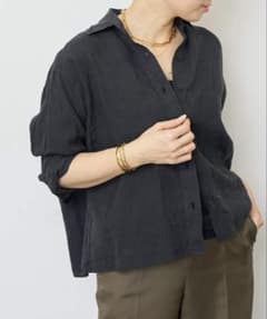 ドゥーズィエムクラス☆Linen シャツ ブラック タグあり - メルカリ