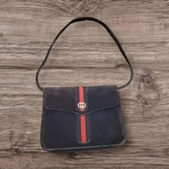 GUCCI オールドグッチ スエード ショルダーバッグ シェリーライン 
