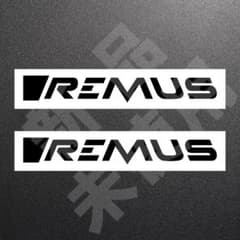 超高品質☆REMUS　レムス　ステッカー　ブラック　2枚　28mm×200mmのサムネイル