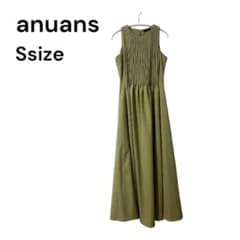 anuans ピンタックデザインワンピース ピスタチオグリーン S - メルカリ