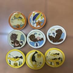 動物キャラクター ピンバッジ 8個セット セントラルスイミングスクール