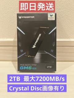 Predator GM6 2TB 中古品 PREDATOR GM6 2TB 内蔵型SSD PCIe Gen4 x4 - メルカリ