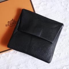 HERMES エルメス バスティア コインケース 小銭入れ ブラック　財布