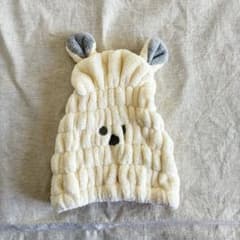 ヘアドライタオル 吸水キャップ くまのサムネイル