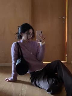 smoothmood V Neck Knit パープル ニット セーターのサムネイル