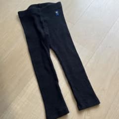 美品⭐︎moimolnキッズ リブ レギンス ブラック 黒110cmのサムネイル