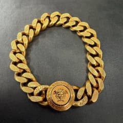 Versace ヴェルサーチ ブレスレット 喜平 ゴールド GP メンズ 中古 Versace ヴェルサーチ ブレスレット 喜平 ゴールド GP メンズ 中古