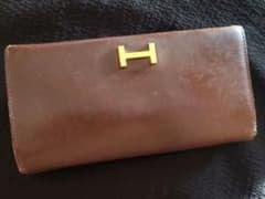 超メルカリ市1,000円値下げ HERMES 長財布 べアンのサムネイル
