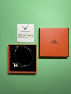 美品・HERMES Pendant Cage d'H ネックレス アイボリーのサムネイル