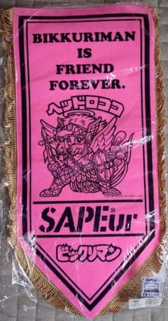 希少 SAPEur サプール ビックリマン タペストリー ペナント ヘッドロココ 希少 SAPEur サプール ビックリマン タペストリー ペナント ヘッド