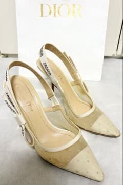 Dior J’ADIOR スリングバックパンプス 36.5 ドットチュール Dior J'ADIOR スリングバックパンプス 36.5 ドットチュール - メルカリ