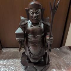 縁起物】木彫り 七福神 毘沙門天 彫刻 置物 商売繁盛 開運 - メルカリ