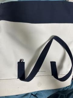 TOMMY HILFIGER キャンバストートバッグ ネイビー ホワイトのサムネイル