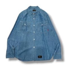 WTAPS ダブルタップス シャンブレー ワークシャツ ブルー ルード系 WTAPS ダブルタップス シャンブレー ワークシャツ ブルー ルード系