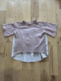 pairmanonピンク ストライプ Tシャツ100のサムネイル