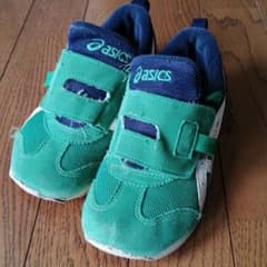 [お値下げ]asics アシックス スニーカー　グリーンのサムネイル
