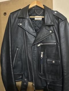 az様専用 sandro ライダースジャケット カーフレザー - メルカリ
