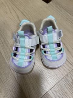 れ*ん様 キッズサンダル パープル/ミント　13.5cmのサムネイル
