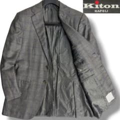 Kiton キートン カシミア 100% テーラード ジャケット レディース キートン カシミヤ100%チェック柄テーラードジャケット グレー 50Kiton