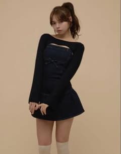 andmary Bonnie denim mini dress - メルカリ